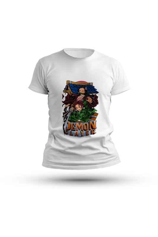 Demon Slayer T-shirt featuring Tanjiro and Nezuko – united by blood, driven by purpose