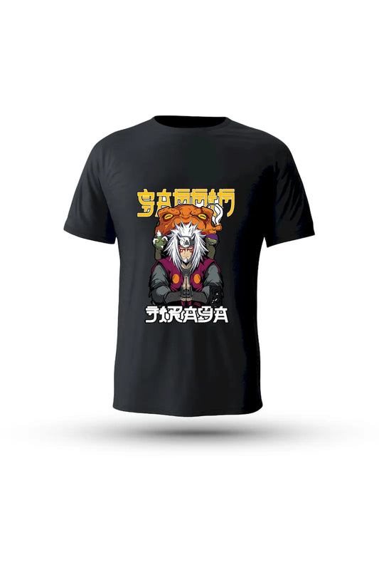 Jiraiya Sensei printed T-shirt – wear the story of a mentor, hero, and unforgettable ninja