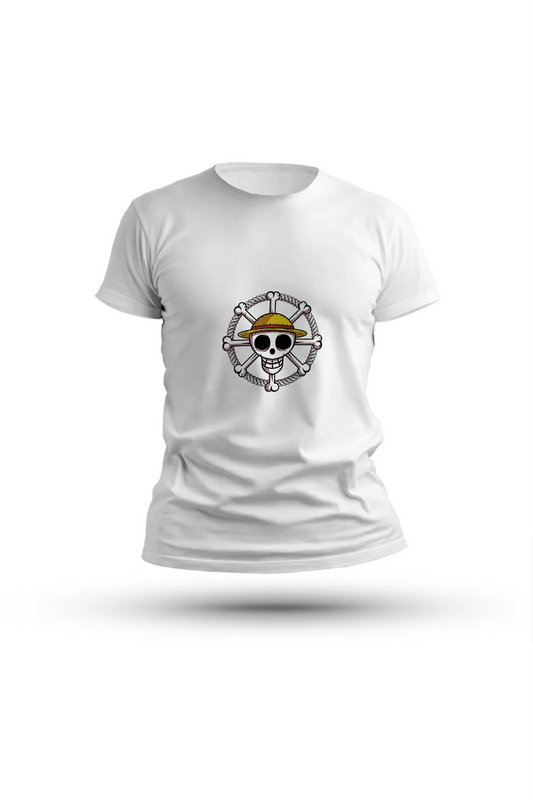 Minimalist Straw Hat Pirates T-shirt – wear the spirit of adventure with elegant simplicity