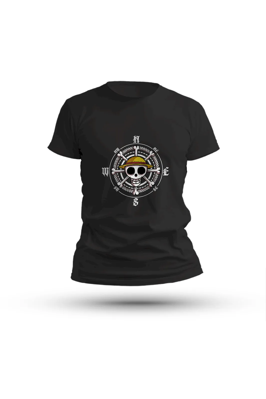 One Piece Straw Hat Pirates Minimal Anime T-shirt – subtle tribute to the legendary crew with sleek design