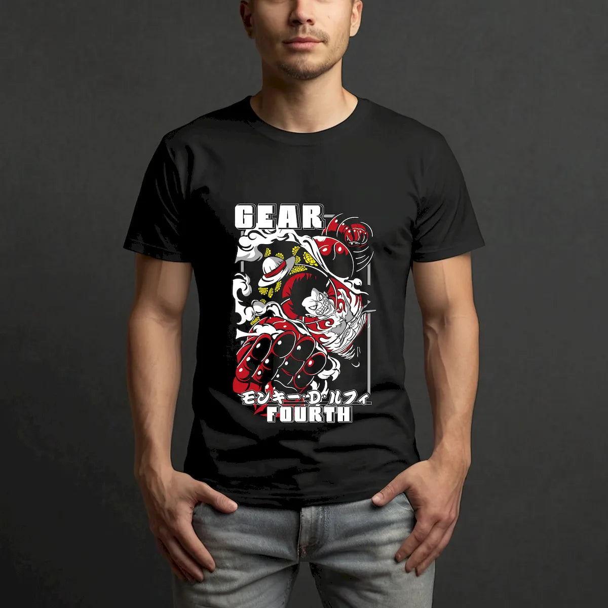One Piece Gear Fourth Luffy Warrior Edition T-shirt – unleash the unstoppable strength and fiery spirit of the Pirate King