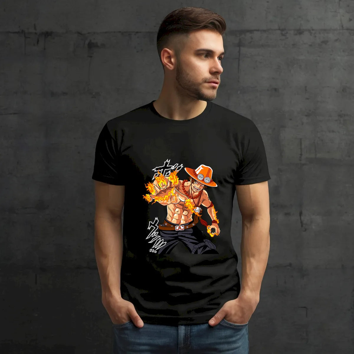 Portgas D. Ace Fire Fist One Piece T-shirt – ignite your passion with the blazing spirit of the legendary pirate