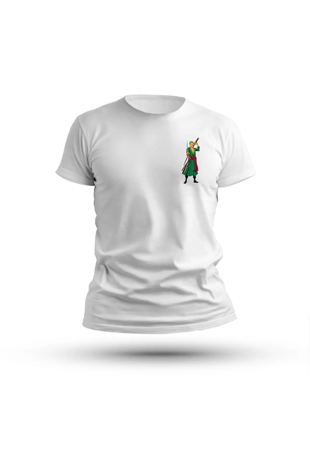 Zoro Straw Hat crew minimalist tee – subtle design with a powerful message of resolve