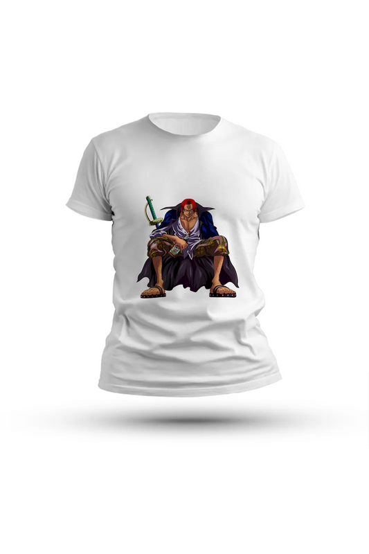 Red-Haired Shanks One Piece tee – a tribute to wisdom, power, and pirate pride