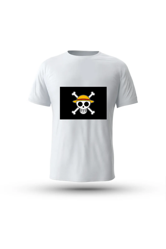 Straw Hat Pirates skull logo tee – iconic design for true One Piece fans