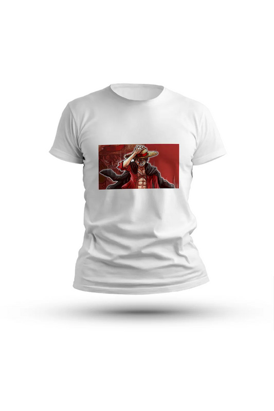 Luffy red outfit T-shirt – embody courage, freedom, and fiery spirit
