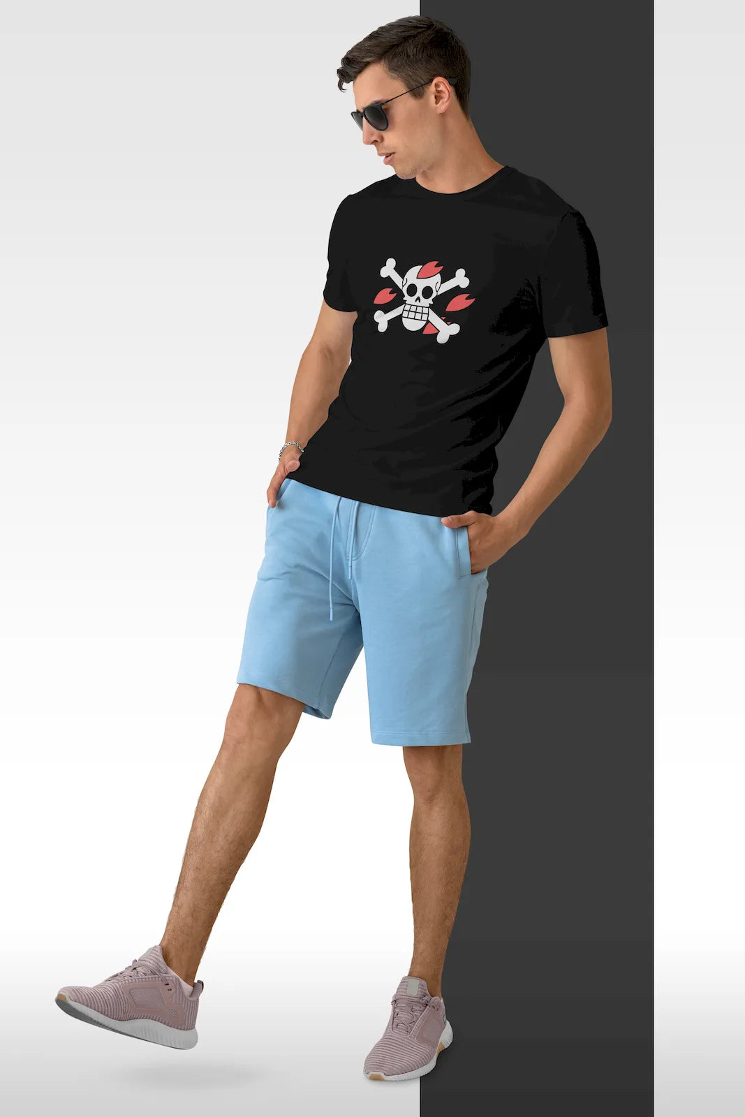 Ace Pirate Jolly Roger One Piece Anime T-shirt – honor the legacy of Fire Fist Ace with his iconic pirate symbol