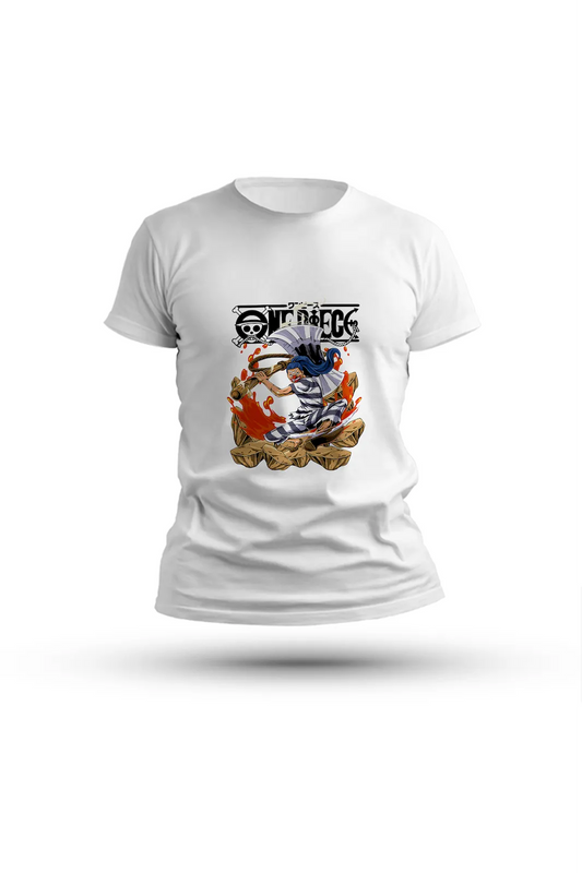 One Piece anime tee featuring Hannyabal – wear the fire, pride, and justice of a true warden