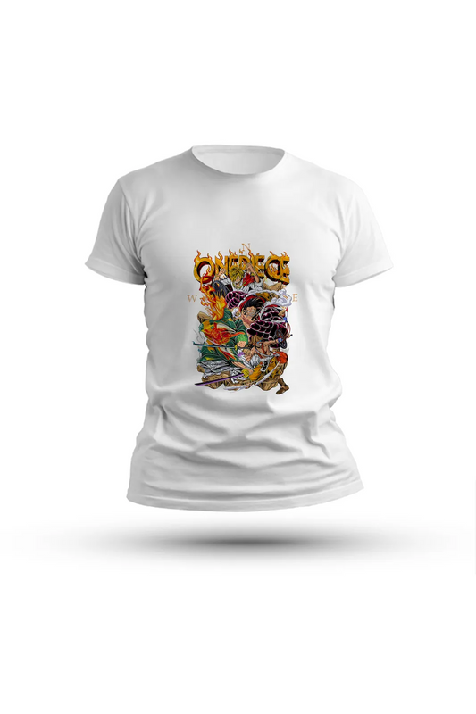 Anime T-shirt featuring Straw Hat crew – unity, courage, and laughter in every thread