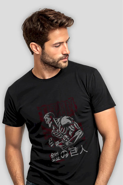 Armored Titan Attack on Titan anime T-shirt – bold printed cotton tee for anime fans
