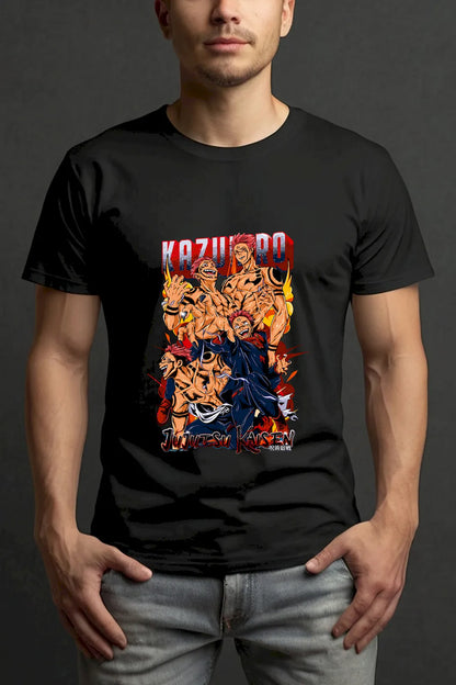 Kazutoro Jujutsu Kaisen anime T-shirt – bold cotton tee inspired by dark curses and unstoppable spirit
