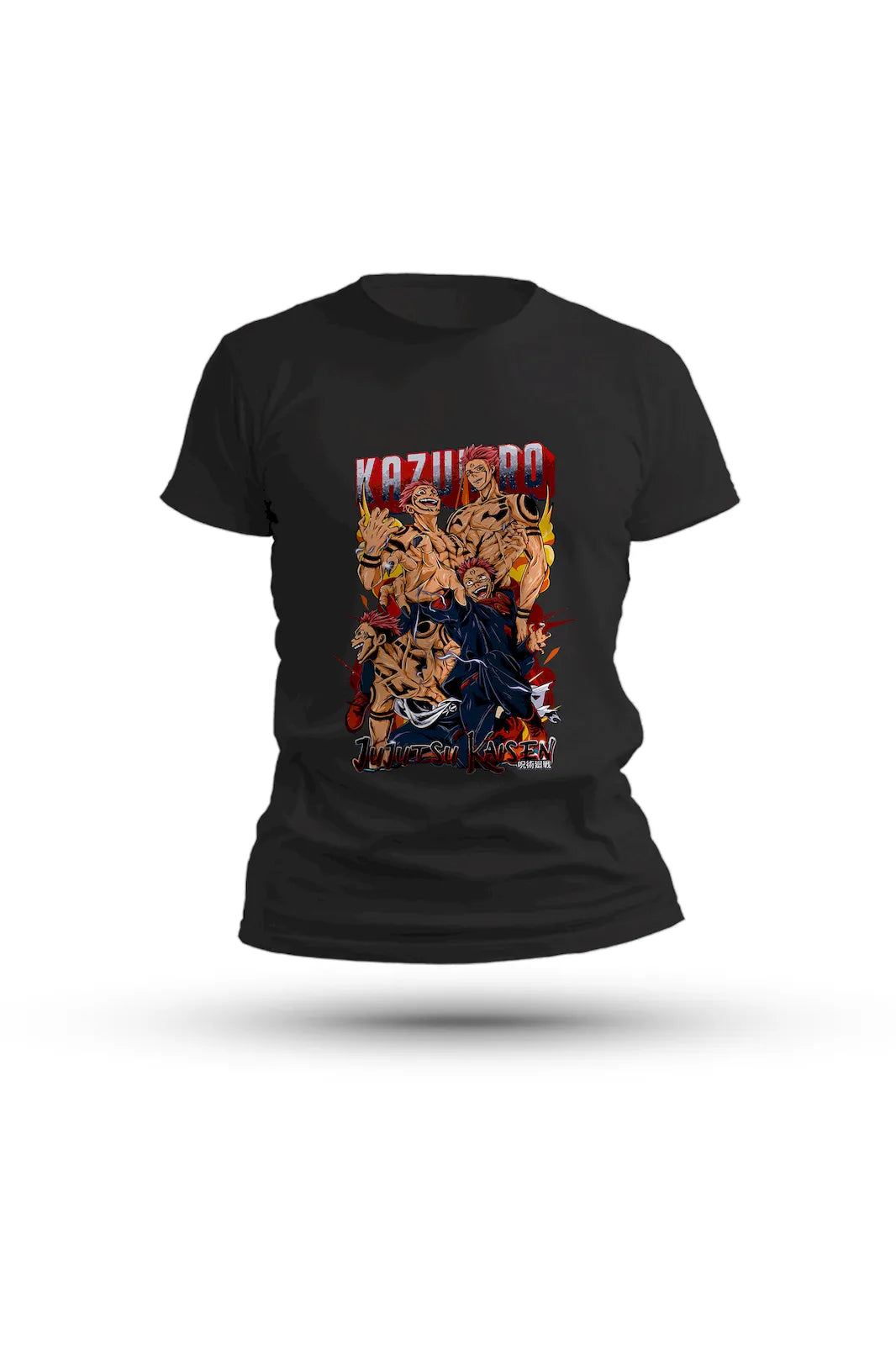 Printed cotton T-shirt inspired by Kazutoro – anime wear for warriors of the modern world