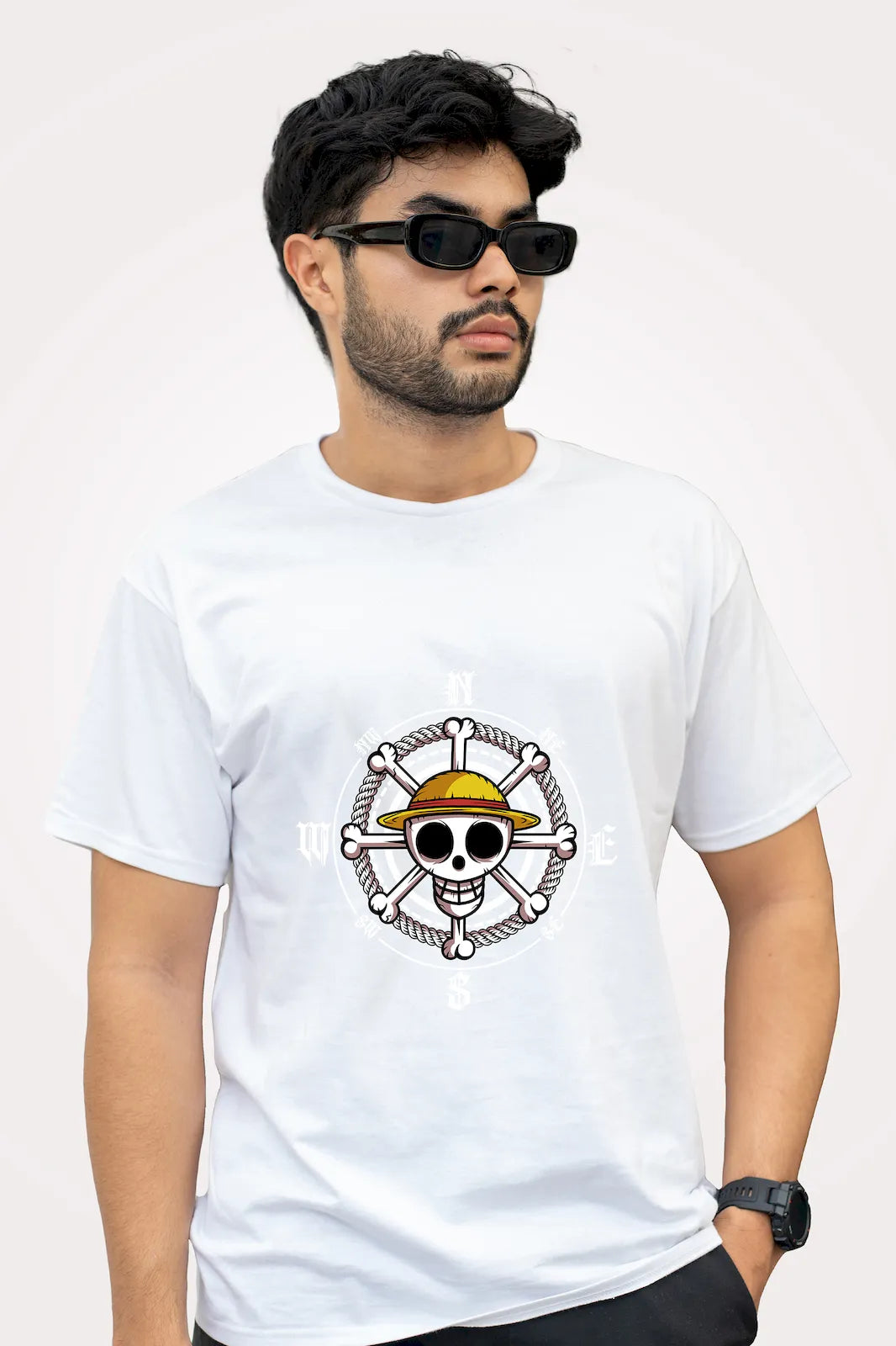 Straw Hat Pirates silhouette shirt – perfect for fans of clean, bold anime designs

