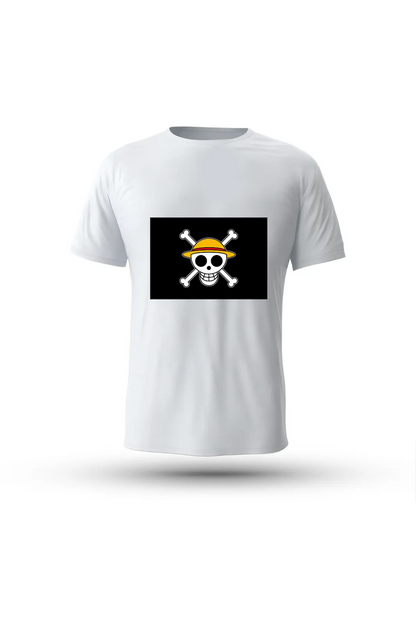 Straw Hat Pirates skull logo tee – iconic design for true One Piece fans

