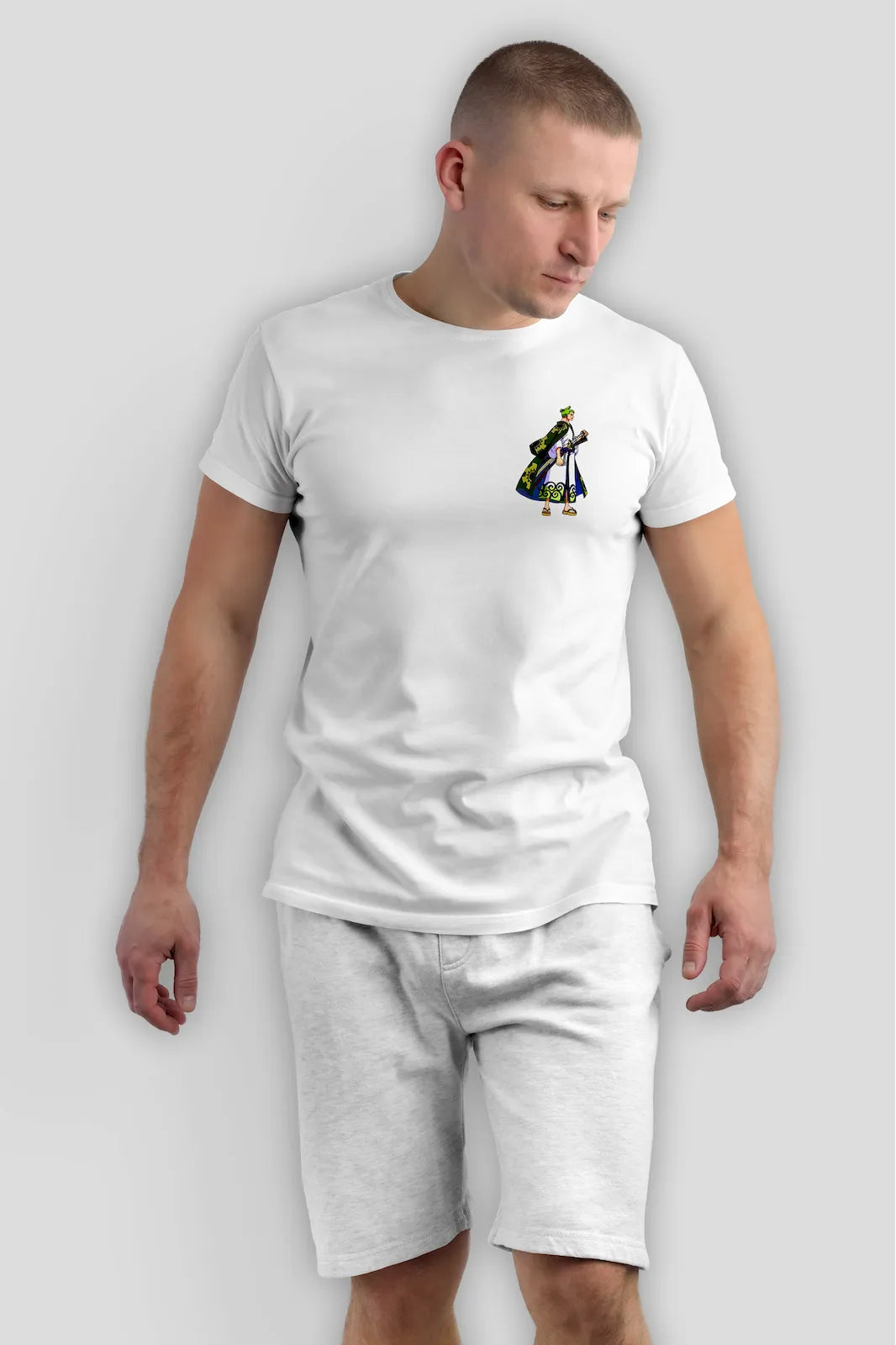 Roronoa Zoro Minimalist One Piece T-shirt – a bold tribute to the swordsman who never strays from his path
