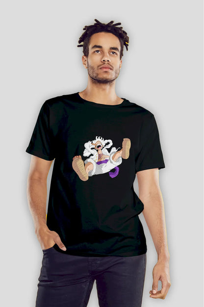 Gear 5 Luffy One Piece Nika Mode T-shirt – embrace the joy, chaos, and god-like freedom of Luffy’s ultimate form
