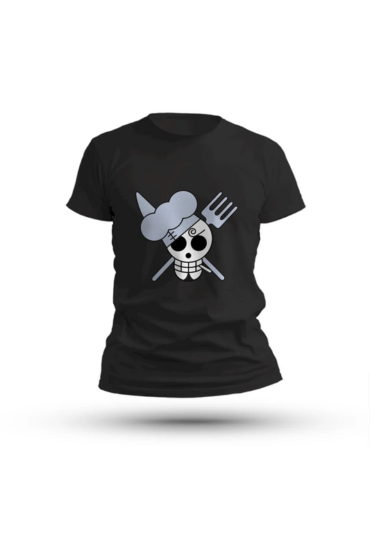 Sanji chef symbol T-shirt – a tribute to loyalty, flavor, and Black Leg power

