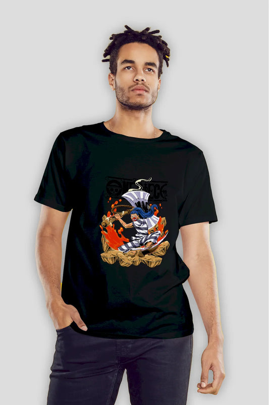 Hannyabal One Piece anime T-shirt – fierce loyalty and justice from Impel Down’s fiery vice warden
