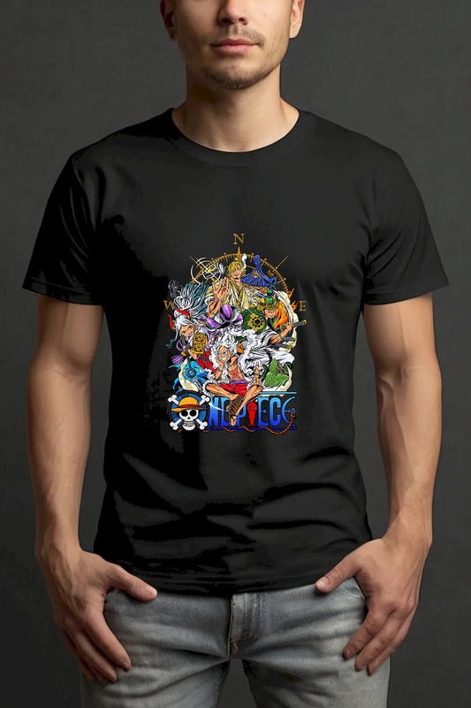 Luffy Gear 5 & Yonko Saga One Piece T-shirt – witness the rise of a legend as Luffy challenges the emperors of the sea
