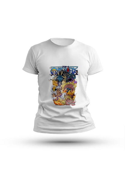 Luffy Gear 5 vs Kaido anime T-shirt – the ultimate clash of willpower, rage, and destiny

