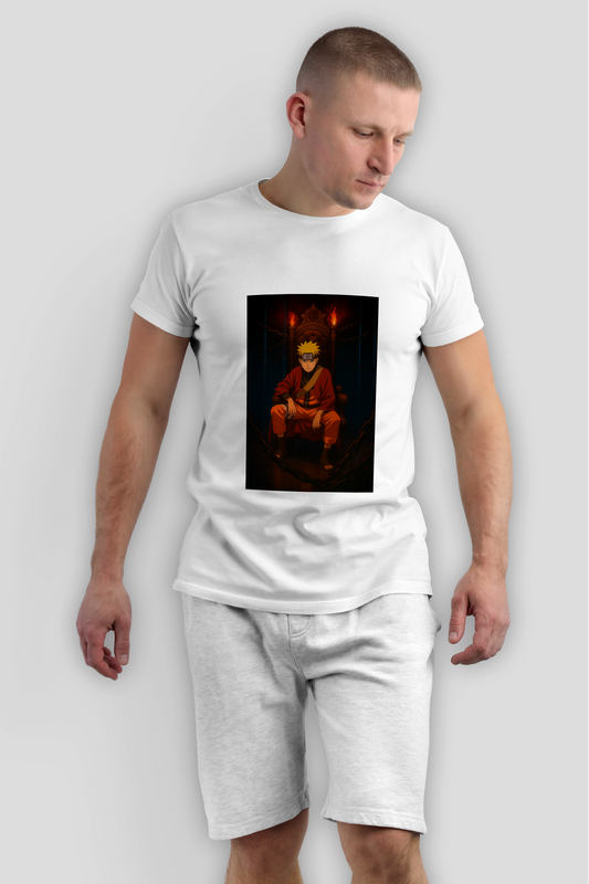 Naruto Throne Mode T-Shirt – King of Ninjas Anime Tee