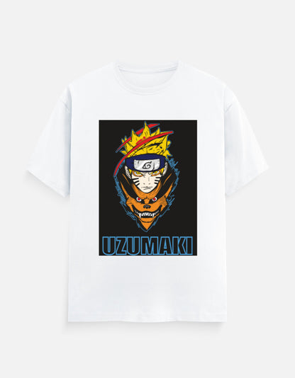 Naruto Uzumaki Nine-Tails Chakra Mode graphic printed t-shirt for men, casual otaku shirt, Kurama apparel, Style Clothes